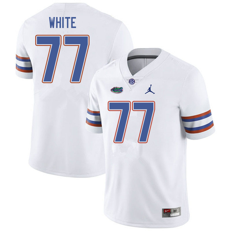 Jordan Brand Men #77 Ethan White Florida Gators College Football Jerseys Sale-White